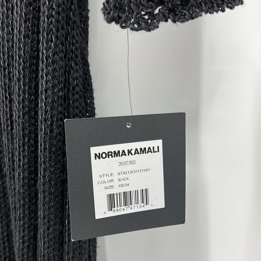 Norma Kamali Black Sheer Maxi Dress - Picture 7 of 11